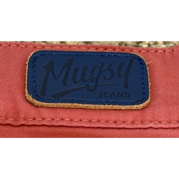 Mugsy Jeans Pants Mens 33x33 Red Nantuckets Chino Stretch Khakis Classic - Picture 4 of 6